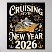 Cruising Into The New Year 2026 Cruise Design  Poster (Voorkant)