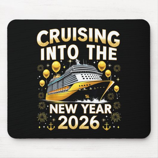 Cruising Into The New Year 2026 Cruise Party Gift  Muismat (Voorkant)