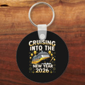 Cruising Into The New Year 2026 Cruise Party Gift  Sleutelhanger (Voorkant)