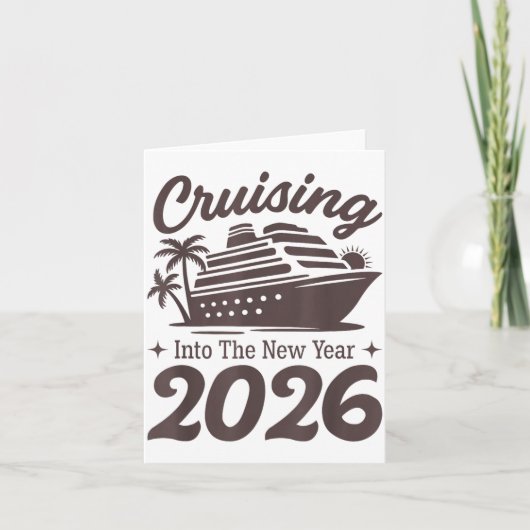 Cruising Into The New Year 2026 Cruise Vacation  Kaart (Voorkant)
