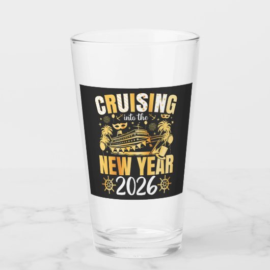 Cruising into the New Year 2026 Drinking Glas (Voorkant)