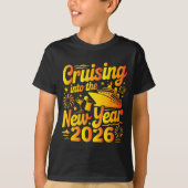 Cruising Into The New Year 2026 Family Cruise Vaca T-shirt (Voorkant)