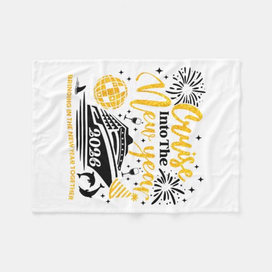 Cruising Into The New Year 2026 Happy New Year 202 Fleece Deken (Voorkant (Horizontaal))