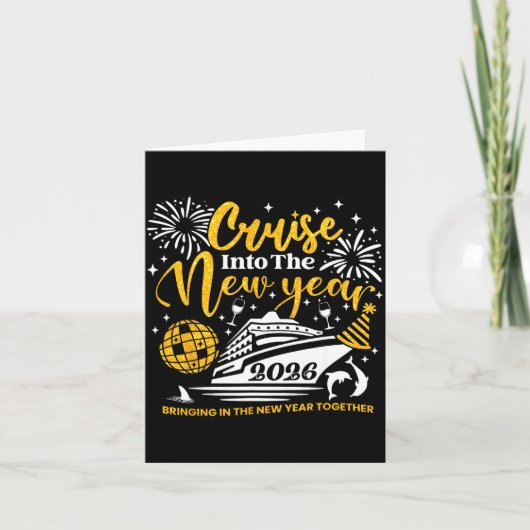 Cruising Into The New Year 2026 Happy New Year 202 Kaart (Voorkant)