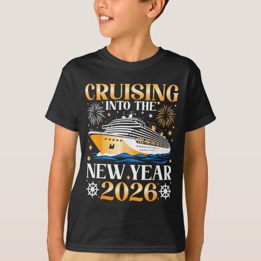 Cruising Into The New Year 2026 Happy New Year Fam T-shirt (Voorkant)