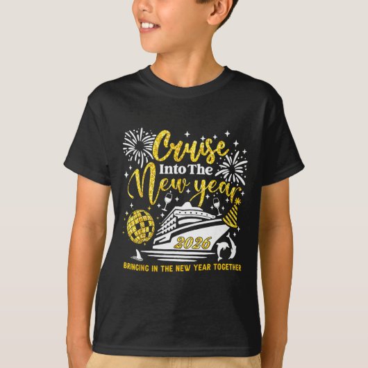 Cruising Into The New Year 2026 Happy New Year Vac T-shirt (Voorkant)