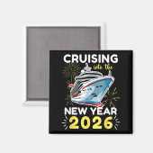 Cruising Into The New Year 2026  Magneet (Voorkant / Achterkant)