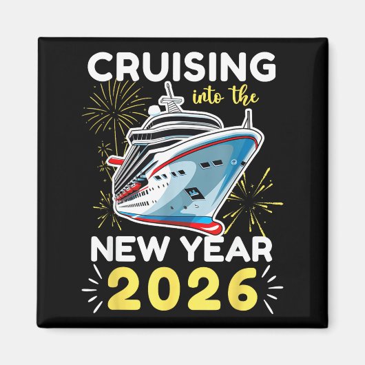 Cruising Into The New Year 2026  Magneet (Voorkant)
