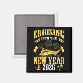 Cruising Into The New Year 2026 New Year Eve Famil Magneet (Voorkant / Achterkant)