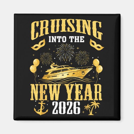 Cruising Into The New Year 2026 New Year Eve Famil Magneet (Voorkant)