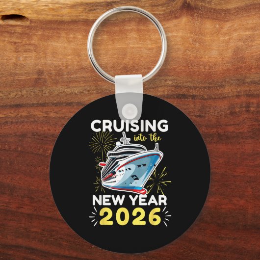 Cruising Into The New Year 2026  Sleutelhanger (Voorkant)