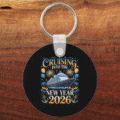 Cruising Into The New Year 2026 Vacation Design  Sleutelhanger (Voorkant)