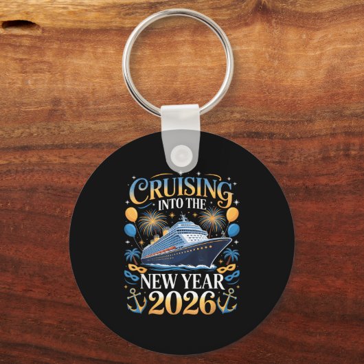 Cruising Into The New Year 2026 Vacation Design Sleutelhanger (Voorkant)