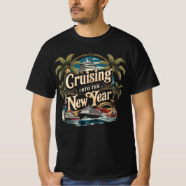 Cruising Into The New Year Cruise Ship Graphic T-shirt