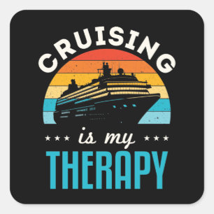 Cruising is mijn dienovereenkomstige kruisvlucht vierkante sticker