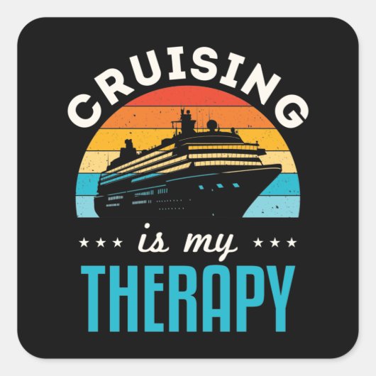 Cruising is mijn dienovereenkomstige kruisvlucht vierkante sticker (Voorkant)