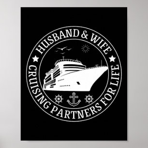 Cruising man en vrouw cruise partners voor het lev poster