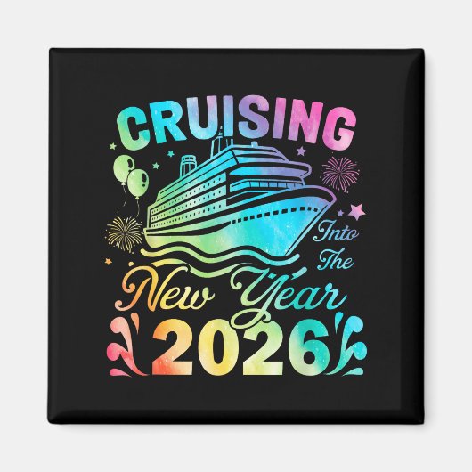 Cruising My Way Into 2026 Happy New Year Anchor Fa Magneet (Voorkant)