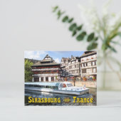 Cruising op de rivier de Ill in Straatsburg, Frank Briefkaart (Staand voorkant)