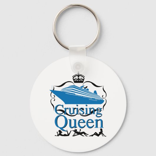 Cruising Queen Funny Cruise Ship Holiday Gifts Sleutelhanger (Voorkant)