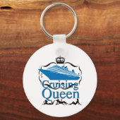 Cruising Queen Funny Cruise Ship Holiday Gifts Sleutelhanger (Voorkant)