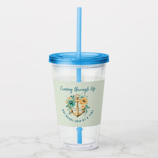 Cruising Royal Floral Acryl Drinkbeker (Voorkant)