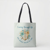 Cruising Royal Floral Tote Bag (Voorkant)