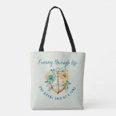 Cruising Royal Floral Tote Bag (Achterkant)