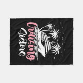 Cruising Sisters Cruise Ship Reis Zusters Fleece Deken (Voorkant (Horizontaal))