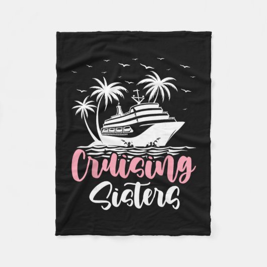 Cruising Sisters Cruise Ship Reis Zusters Fleece Deken (Voorkant)