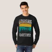 Cruising Together Backprint Pontoon Boat T-shirt (Voorkant volledig)
