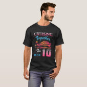 Cruising Together for 10 Years Wedding Anniversary T-shirt (Voorkant volledig)