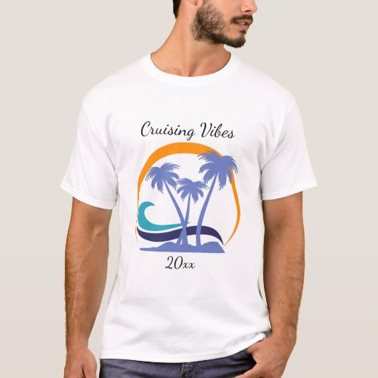 "Cruising Vibes" Custom Cruise T-shirt (Voorkant)