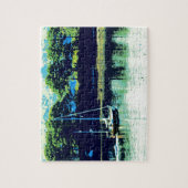 Cruising zeilboot puzzel legpuzzel (Verticaal)