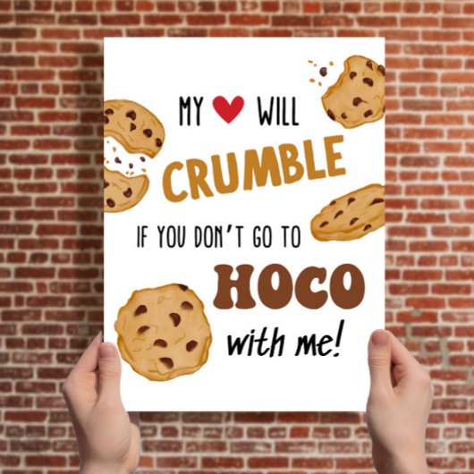 Crumble Cookies Homecoming Voorstel Teken Poster