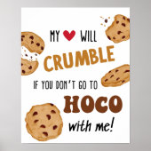 Crumble Cookies Thuiskomst Aanzoek Bord Poster (Voorkant)