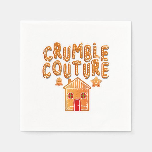 Crumble Couture Gingerbread Holiday servetten (Voorkant)