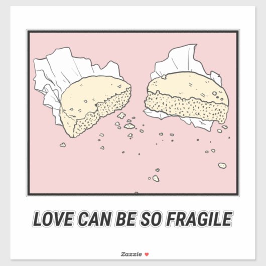 Crumbling Cookie Cafe Wall Art | Minimalist Sticker (Vel)