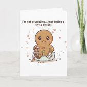 Crumbling, Cute Puchi Gingerbread Get Well Card Kaart (Voorkant)