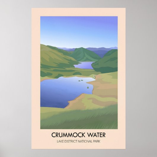 Crummock Water Lake District Reisposter Poster (Voorkant)