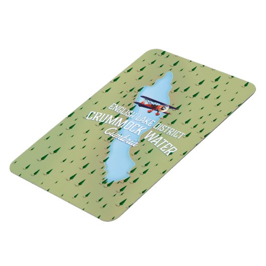 Crummock Water, meer district kaart reisposter Magneet (Linkerzijde)