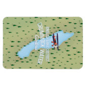 Crummock Water, meer district kaart reisposter Magneet (Horizontaal)