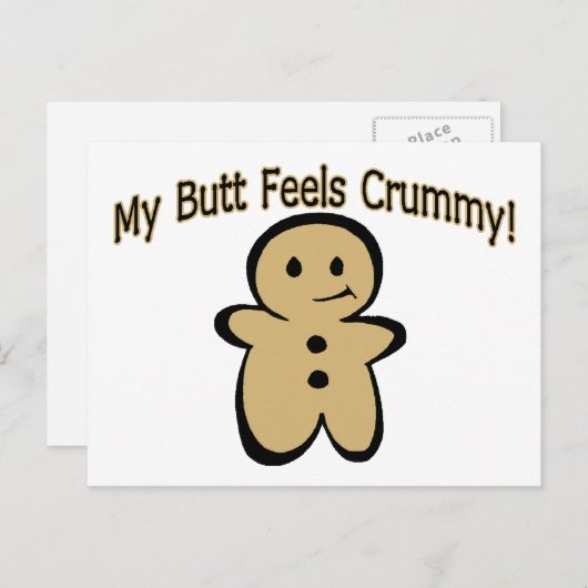 Crummy Butt Cookie Boy Briefkaart (Voorkant / Achterkant)