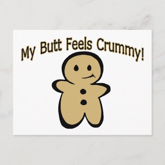 Crummy Butt Cookie Boy Briefkaart (Voorkant)