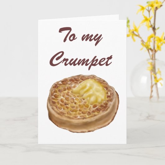 Crumpet wenskaarten kaart (Gele Bloem)