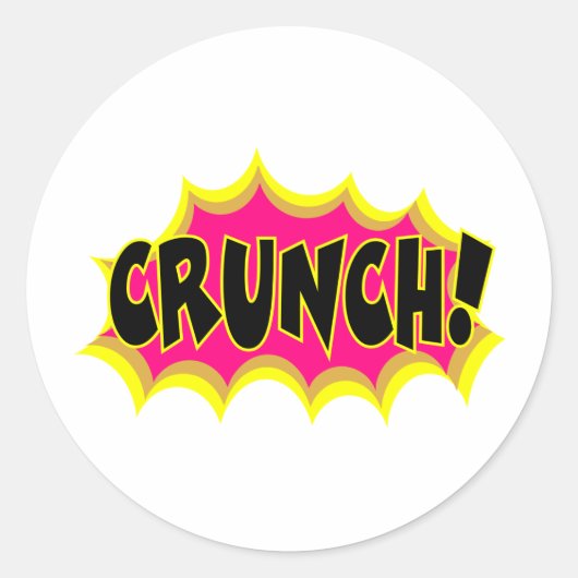 Crunch! Ronde Sticker (Voorkant)