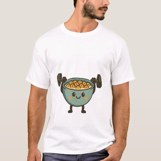 Crunch Time- Funny Cereal Gym Workout  T-shirt (Voorkant)