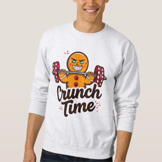 Crunch Time – Gingerbread Lifting Barbell Christma Trui (Voorkant)