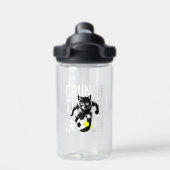 Crunch Time Soccer Cat Water Bottle Waterfles (Achterkant)