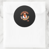 Crunchen van de getallen ronde sticker (Tas)
